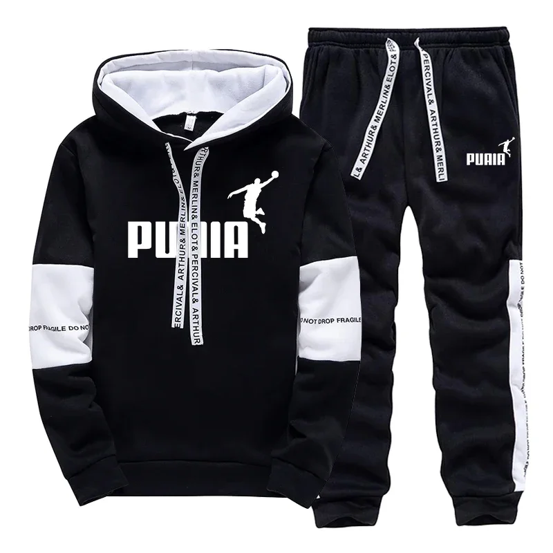 Winter Clothing Pants - ชุดวอร์มผู้ชายขายดี พิมพ์ลายลำลอง เสื้อสเวตเชิ้ต กางเกงฮู้ดดี้ ชุดออกกำลังกายกลางแจ้ง ชุดกีฬา