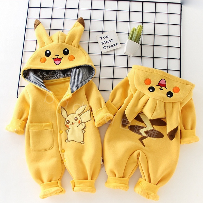 Winter Clothing Baby - การ์ตูนพ็อกเก็ตมอนสเตอร์ชุดนอนเด็กทารกแรกเกิดน่ารักฤดูหนาวแขนยาวเด็กเสื้อผ้าเด็กทารกเสื้อผ้าเด็กวัยหัดเดินชุดของขวัญ