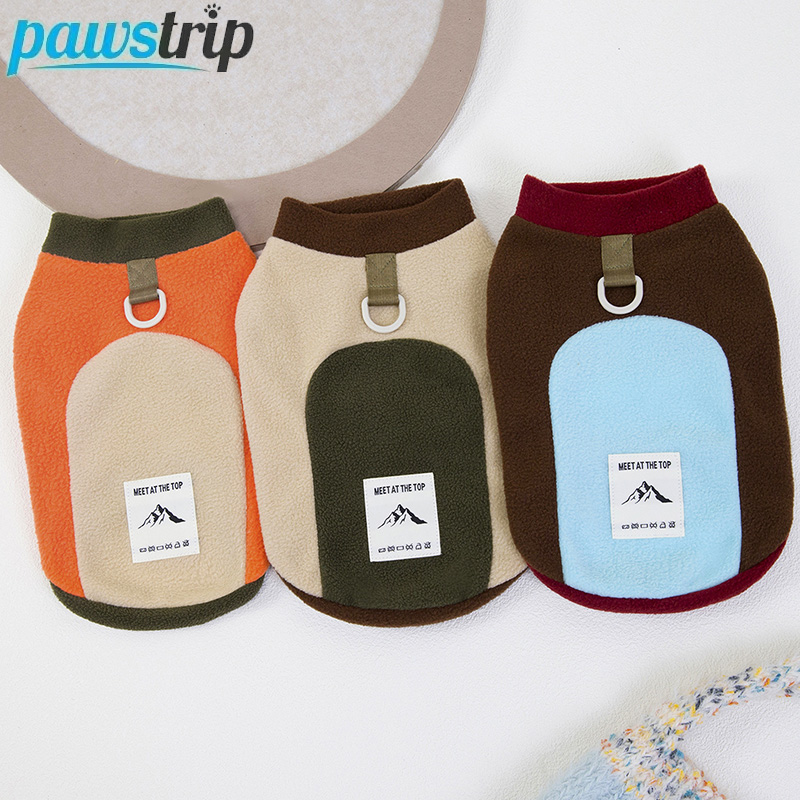 Winter Clothing Accessories - เสื้อโค้ทสุนัขสำหรับฤดูหนาวแบบอุ่น พร้อมห่วงรูปตัว D ผ้าฟลีซ สำหรับสุนัขพันธุ์เล็กและกลาง ชุดสำหรับลูกสุนัข