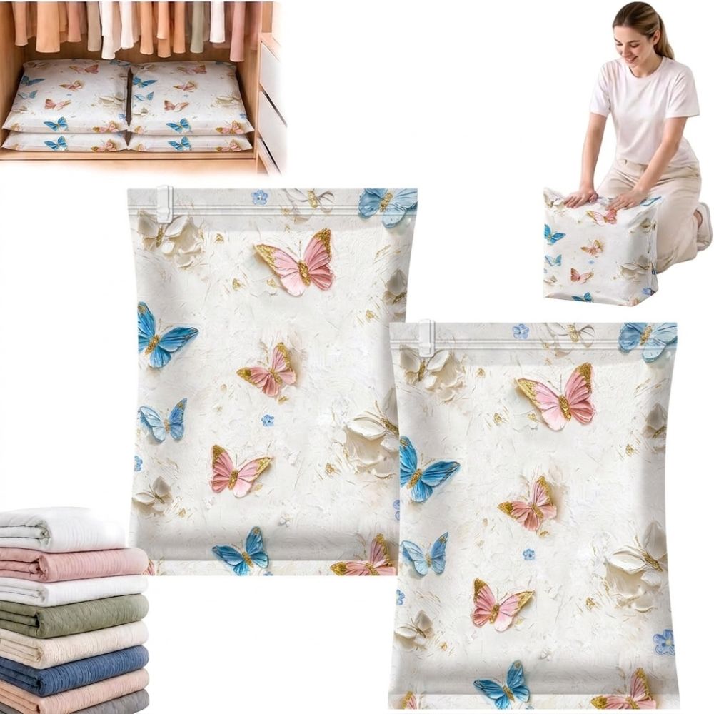 Winter Clothing Organizer - ถุงเก็บของสูญญากาศแบบหนา ทนทาน ประหยัดพื้นที่ สำหรับจัดเก็บเสื้อผ้า ถุงเก็บผ้าห่มฤดูหนาวแบบใช้ซ้ำได้