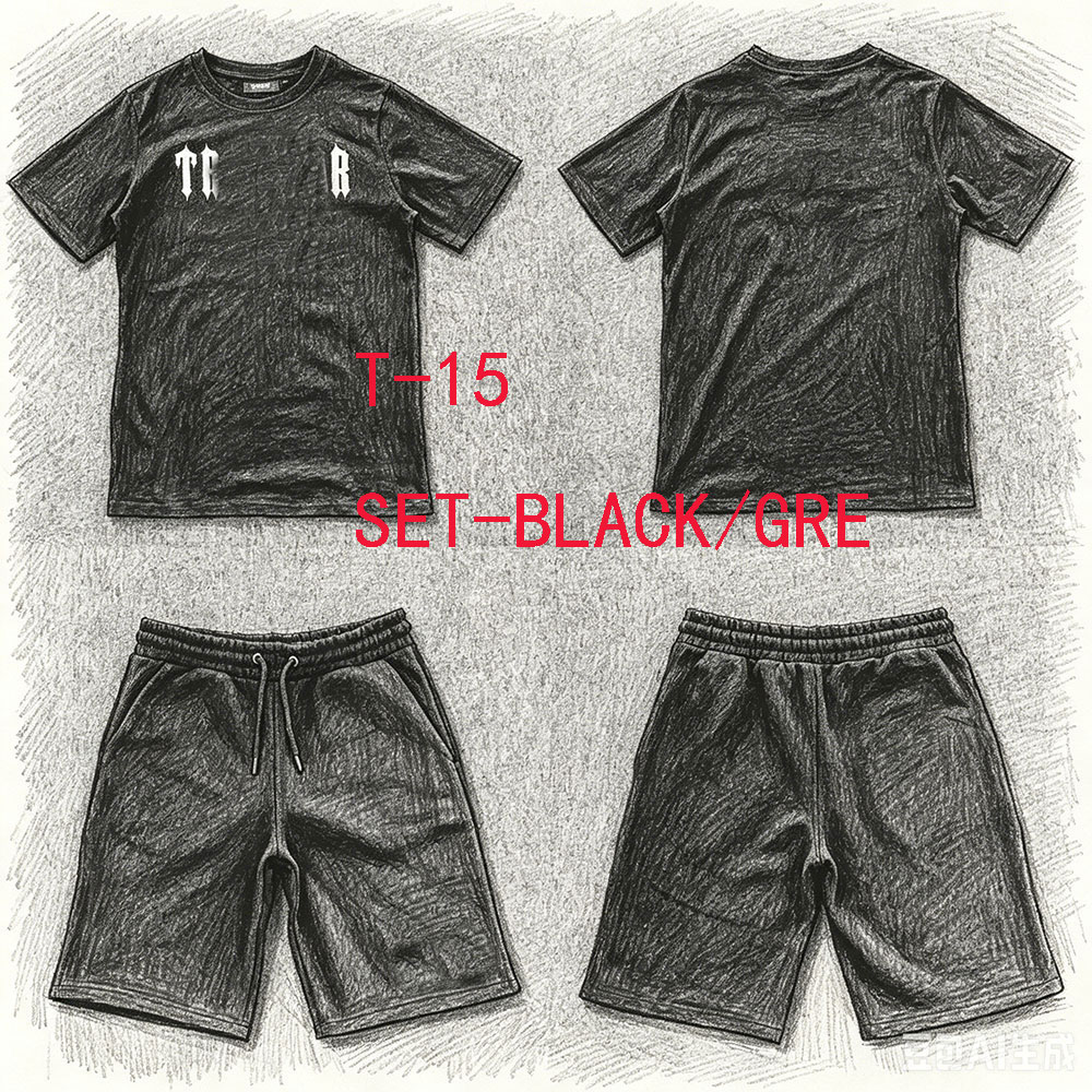 Winter Clothing Pants - ชุดเซ็ตเสื้อยืดและกางเกงวอร์ม T-15 สไตล์สตรีทแวร์ สำหรับผู้ชายและผู้หญิง เสื้อผ้าฤดูใบไม้ร่วงและฤดูหนาว
