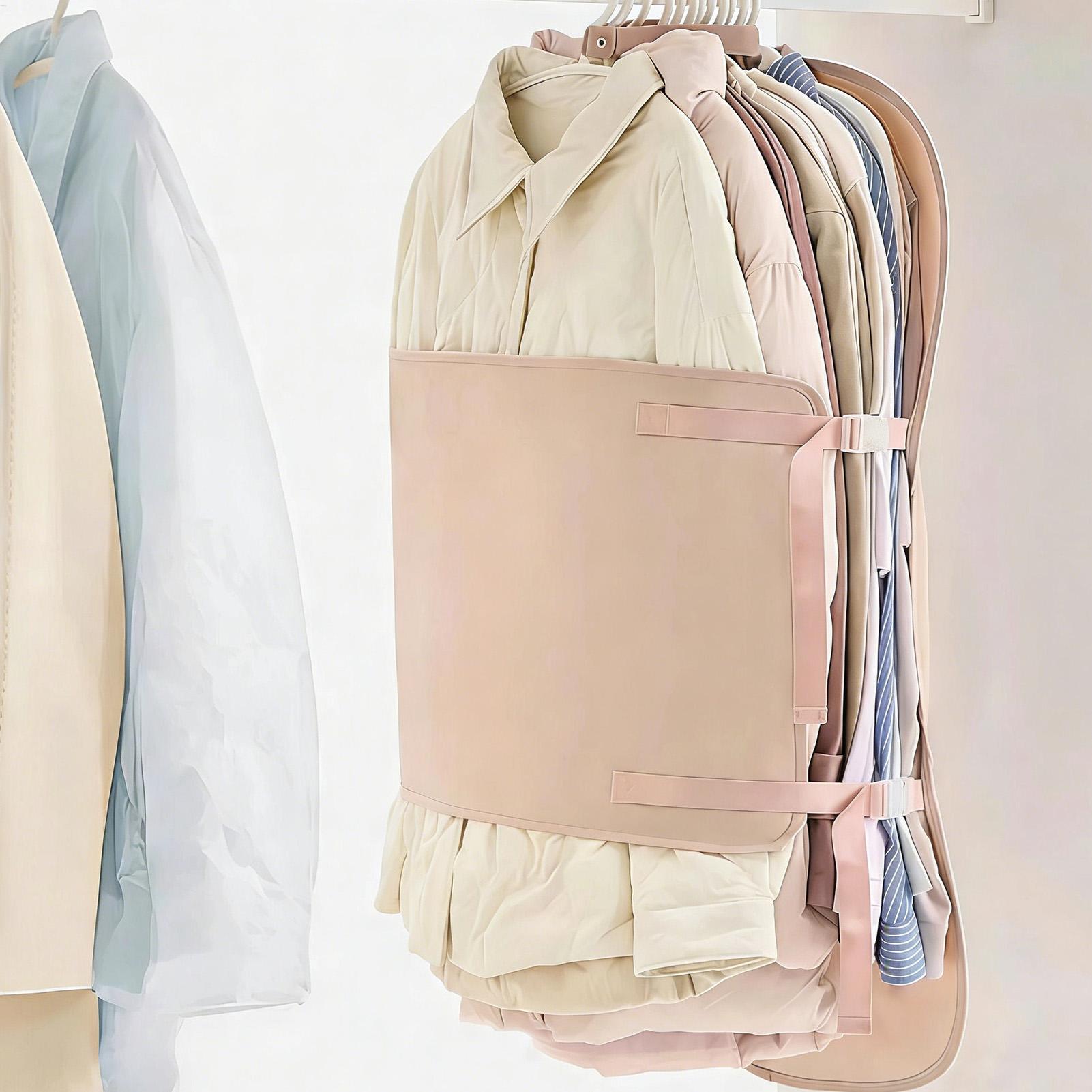 Winter Clothing Organizer - ถุงจัดเก็บเสื้อผ้าแบบประหยัดพื้นที่ น้ำหนักเบา ใช้ซ้ำได้ สำหรับจัดเก็บในตู้เสื้อผ้าช่วงฤดูหนาว ช่วยเพิ่มพื้นที่ในตู้เสื้อผ้าและป้องกันฝุ่นเกาะเสื้อผ้า