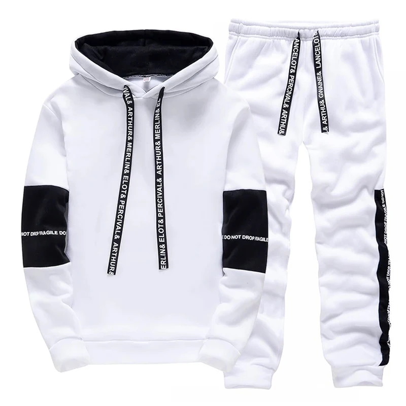 ชุดวอร์มผู้ชายสีขาวดำ แฟชั่นลำ - Winter Clothing Pants บทวิจารณ์และราคา