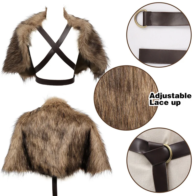 เสื้อคลุมไวกิ้ง คอขนสัตว์เทียม - Winter Clothing Accessories บทวิจารณ์และราคา