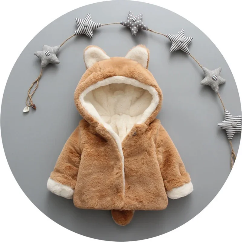 แจ็คเก็ตมีหูแมวน่ารักสำหรับเด็ - Winter Clothing Baby บทวิจารณ์และราคา