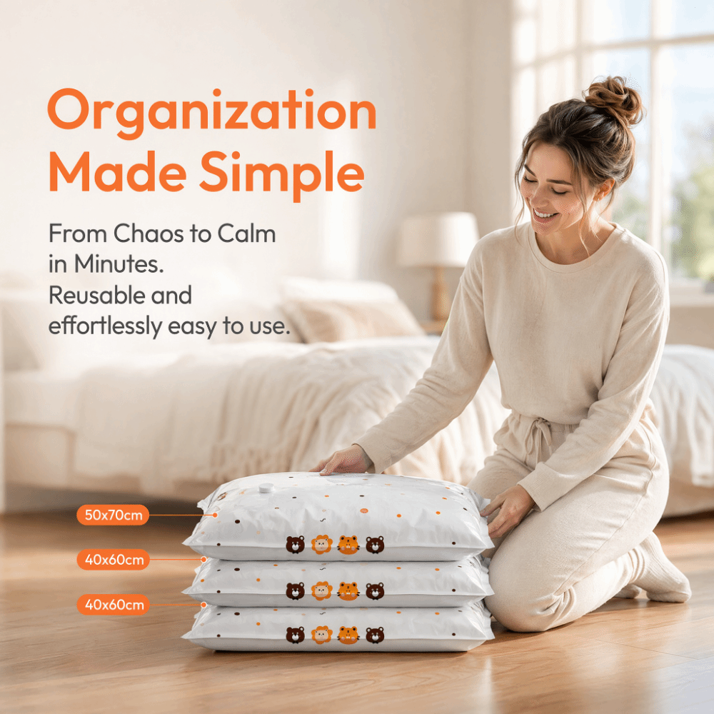 ถุงเก็บของสุญญากาศแบบหนา ประหย - Winter Clothing Organizer บทวิจารณ์และราคา