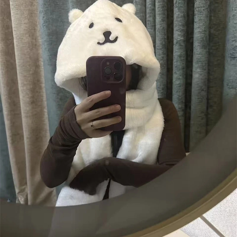 หมวกคลุมศีรษะแบบหนานุ่ม 3 in 1 - Winter Clothing Accessories บทวิจารณ์และราคา