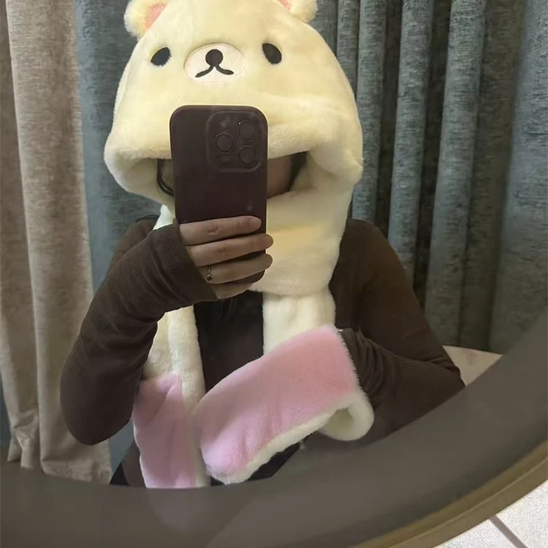 หมวกคลุมศีรษะแบบหนานุ่ม 3 in 1 - Winter Clothing Accessories บทวิจารณ์และราคา